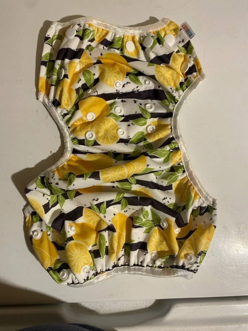 Alva baby Reusable Baby Swim Diaper Cover - Yellow Lemon Print